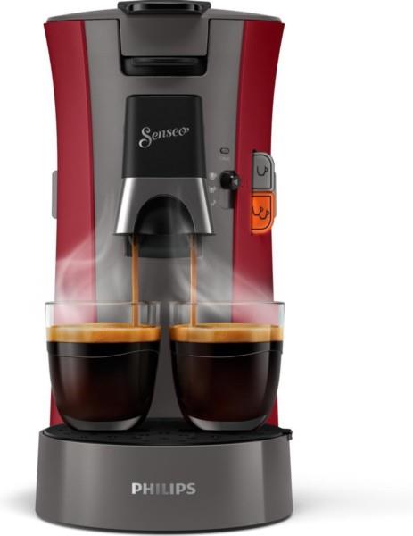 Grote foto philips senseo select csa230 90 koffiepadapparaat dieprood en kasjmiergrijs lichte gebruiksspor witgoed en apparatuur koffiemachines en espresso apparaten