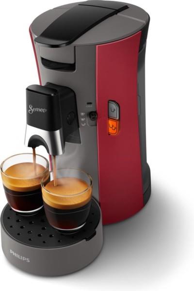 Grote foto philips senseo select csa230 90 koffiepadapparaat dieprood en kasjmiergrijs lichte gebruiksspor witgoed en apparatuur koffiemachines en espresso apparaten