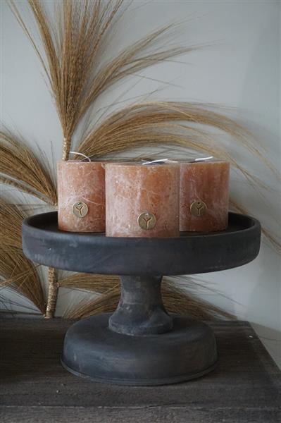 Grote foto candle rustic honey brown h10 x d10 cm huis en inrichting woningdecoratie