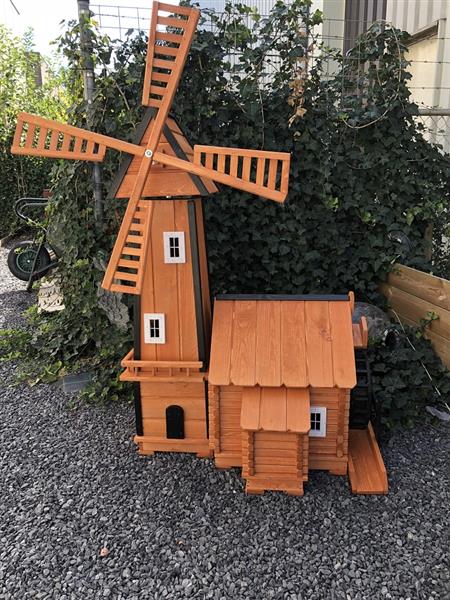 Grote foto windmolen met watermolen 160 cm ge mpregneerd hout tuin en terras tuindecoratie