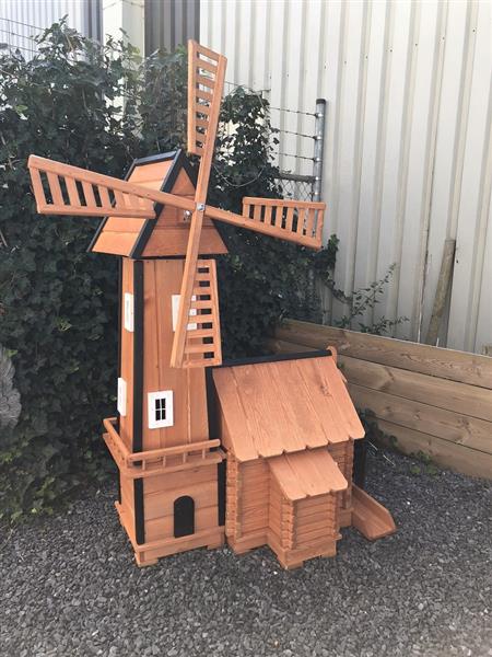 Grote foto windmolen met watermolen 160 cm ge mpregneerd hout tuin en terras tuindecoratie