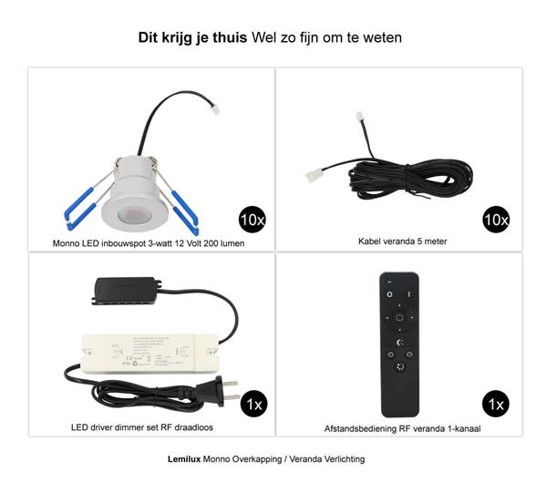 Grote foto smart led verlichting overkapping set 10 huis en inrichting overige