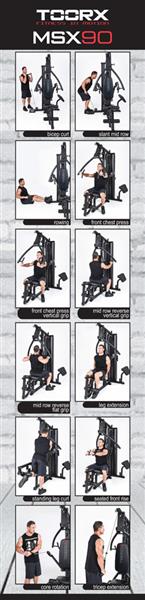 Grote foto toorx fitness msx 90 homegym met leg press 100kg sport en fitness fitness