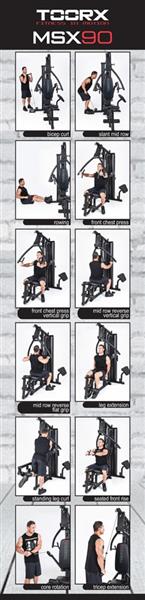 Grote foto toorx fitness msx 90 homegym met leg press 100kg sport en fitness fitness