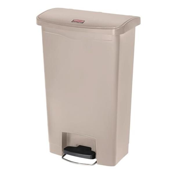 Grote foto rubbermaid slim jim front step pedaalemmer 50ltr beige gl027 diversen overige diversen