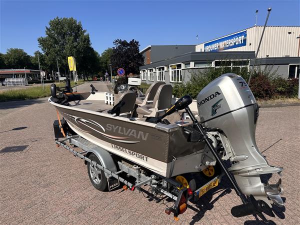 Grote foto sylvan 1600 visboot veel opties honda 75 buitenboordmotor watersport en boten motorboten en jachten