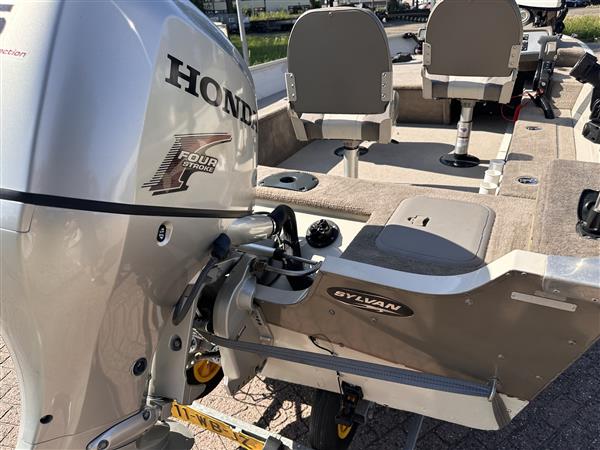 Grote foto sylvan 1600 visboot veel opties honda 75 buitenboordmotor watersport en boten motorboten en jachten