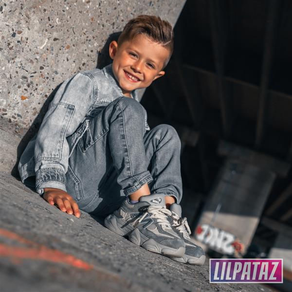 Grote foto styloz grey maat 22 40 kindersneakers maat 34 kinderen en baby schoenen voor meisjes