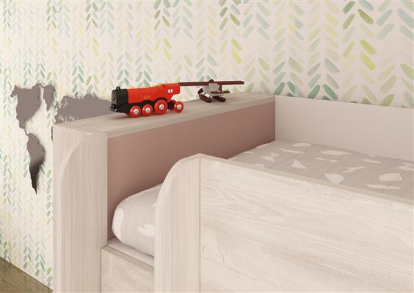 Grote foto maxim multifunctioneel stapelbed 90x190 oudroze trasman huis en inrichting bedden
