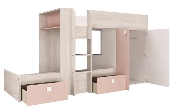 Grote foto maxim multifunctioneel stapelbed 90x190 oudroze trasman huis en inrichting bedden