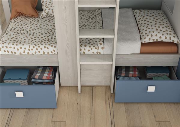 Grote foto maxim multifunctioneel stapelbed 90x190 blauw trasman huis en inrichting bedden