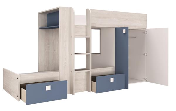 Grote foto maxim multifunctioneel stapelbed 90x190 blauw trasman huis en inrichting bedden