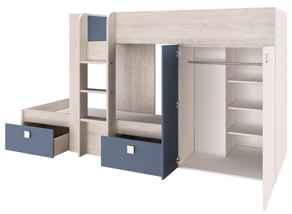 Grote foto maxim multifunctioneel stapelbed 90x190 blauw trasman huis en inrichting bedden