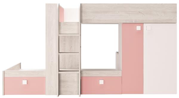 Grote foto maxim multifunctioneel stapelbed 90x190 roze trasman huis en inrichting bedden