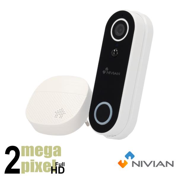 Grote foto nivian full hd wifi deurbel kit smart home micro sd kaart audio ipc db1 audio tv en foto videobewakingsapparatuur