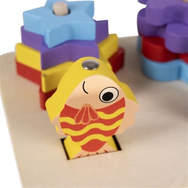 Grote foto houten visspel met vormen sorteerder kinderen en baby overige