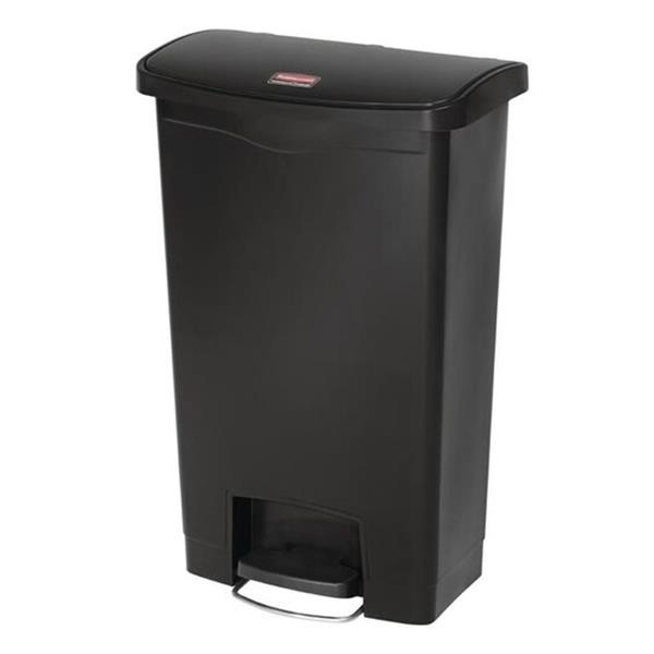 Grote foto rubbermaid slim jim front step pedaalemmer 50ltr zwart gl028 diversen overige diversen