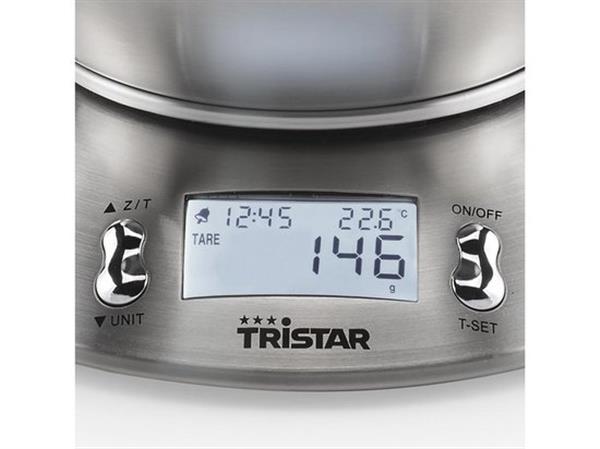 Grote foto tristar kw 2436 keukenweegschaal 5 kilogram roestvrij staal huis en inrichting keukenbenodigdheden