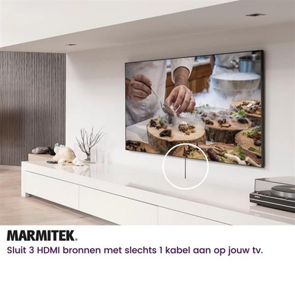 Grote foto marmitek hdmi switch connect 310 uhd hdmi switch 4k hdmi switch 3 poorts cec edid verpakk computers en software netwerkkaarten routers en switches