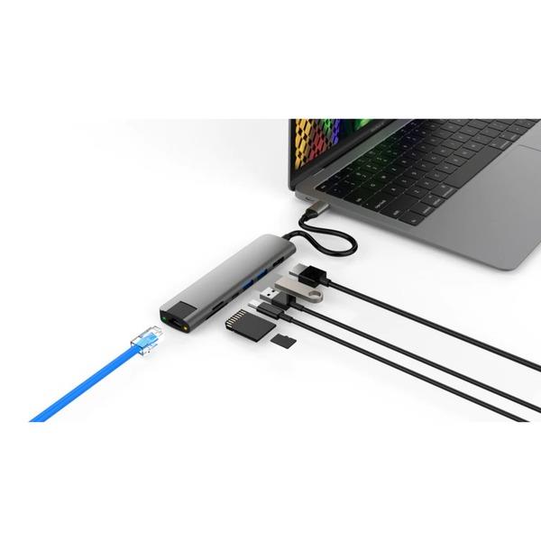 Grote foto hyper hyperdrive slab 7 in 1 usb c hub dockingstation computers en software overige computers en software