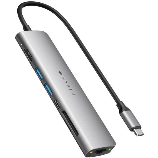 Grote foto hyper hyperdrive slab 7 in 1 usb c hub dockingstation computers en software overige computers en software