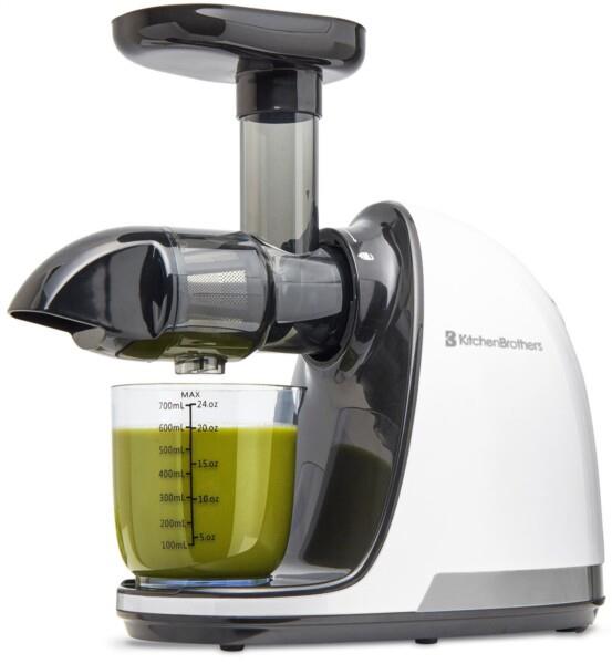 Grote foto kitchenbrothers slowjuicer juicer groenten en fruitpers 700ml wit huis en inrichting keukenbenodigdheden