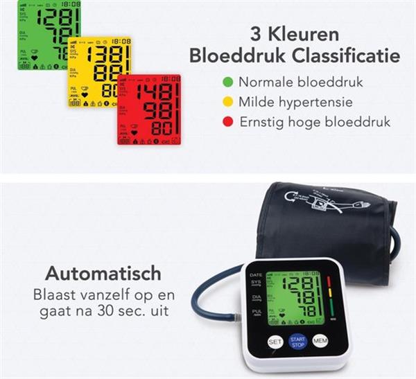 Grote foto lifegoods bloeddrukmeter bovenarm met automatisch oppompen verpakking beschadigd witgoed en apparatuur persoonlijke verzorgingsapparatuur