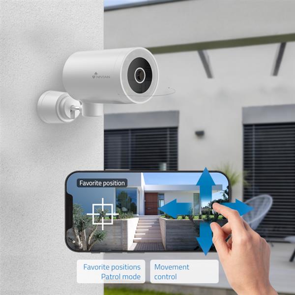 Grote foto nivian 4mp wifi camera autotracking microfoon speaker witte leds ipc 0h3 l audio tv en foto videobewakingsapparatuur