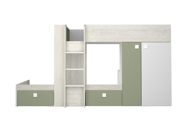 Grote foto maxim multifunctioneel stapelbed 90x190 groen trasman huis en inrichting bedden