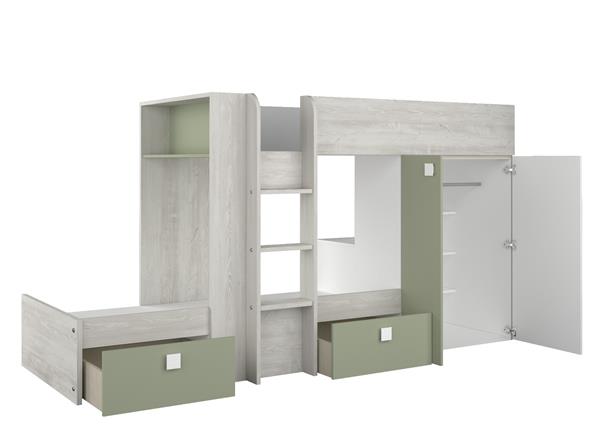 Grote foto maxim multifunctioneel stapelbed 90x190 groen trasman huis en inrichting bedden