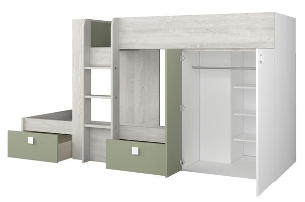 Grote foto maxim multifunctioneel stapelbed 90x190 groen trasman huis en inrichting bedden