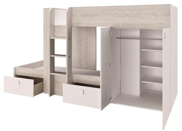 Grote foto maxim multifunctioneel stapelbed 90x190 wit trasman huis en inrichting bedden