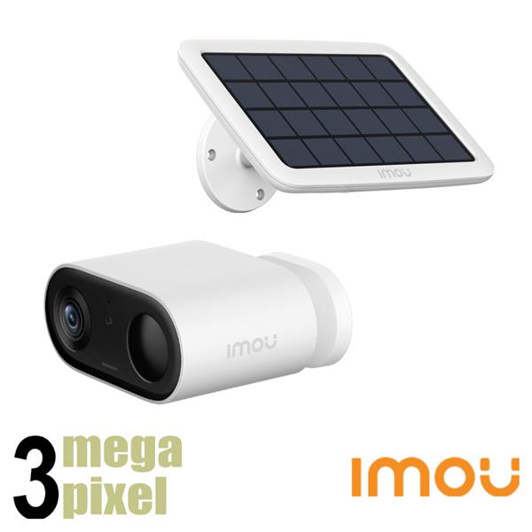 Grote foto imou 3mp wifi camera microfoon en speaker accu zonnepaneel b32p fsp12 audio tv en foto videobewakingsapparatuur