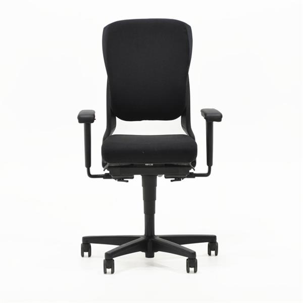 Grote foto 230 bureaustoel hoge rug zwart zwart voetkruis 4d armleggers huis en inrichting stoelen