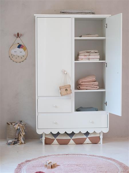 Grote foto kledingkast retro babushka white kast wit kinderen en baby complete kinderkamers