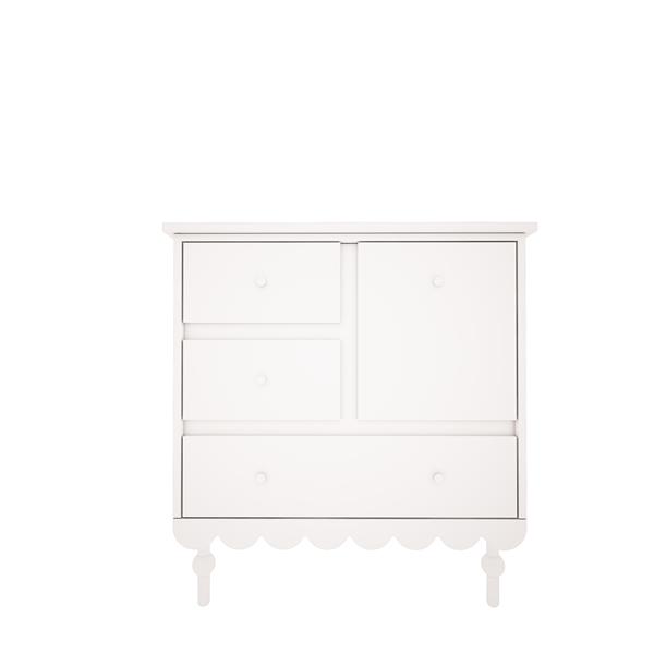 Grote foto commode babushka white met leggedeelte laag wit commode white kinderen en baby complete kinderkamers