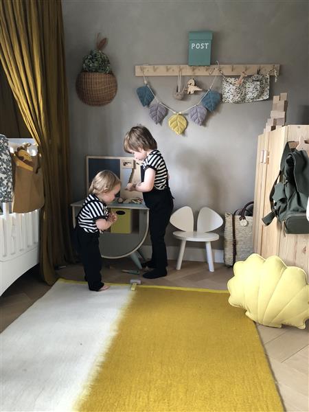 Grote foto linnen slinger met bladeren spring mintgroen roze grijs donkerbeige spring dream kinderen en baby complete kinderkamers