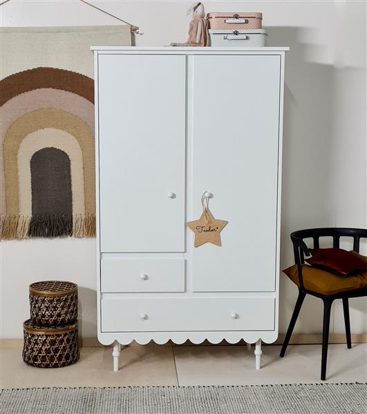 Grote foto kledingkast retro babushka white kast wit kinderen en baby complete kinderkamers