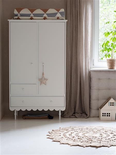 Grote foto kledingkast retro babushka white kast wit kinderen en baby complete kinderkamers