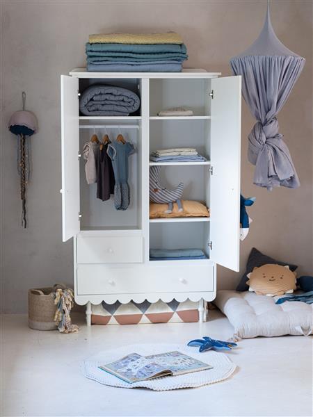 Grote foto kledingkast retro babushka white kast wit kinderen en baby complete kinderkamers