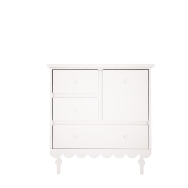 Grote foto commode babushka white met leggedeelte laag wit commode white kinderen en baby complete kinderkamers