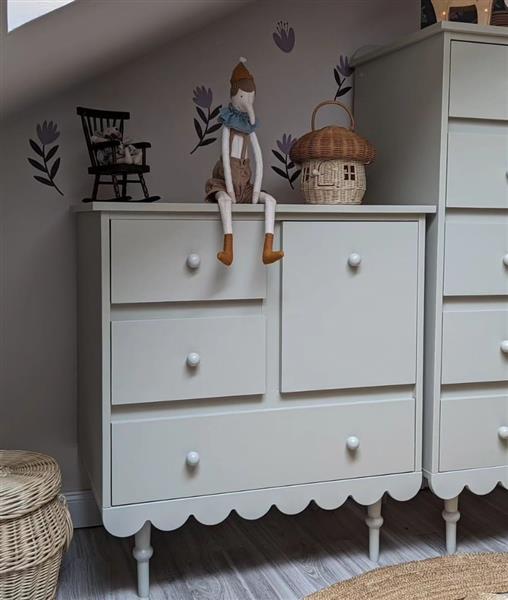 Grote foto commode babushka olive met leggedeelte laag commode olive kinderen en baby complete kinderkamers