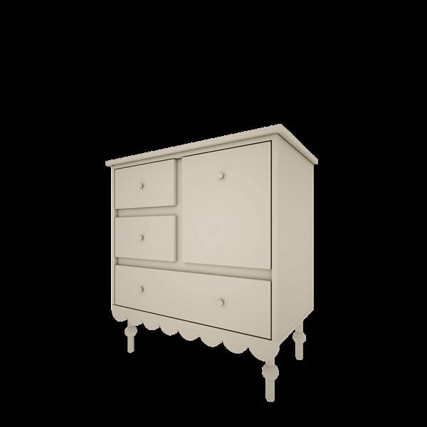 Grote foto commode babushka olive met leggedeelte laag commode olive kinderen en baby complete kinderkamers