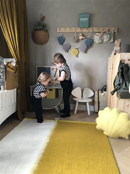 Grote foto linnen slinger met bladeren spring mintgroen roze grijs donkerbeige spring dream kinderen en baby complete kinderkamers