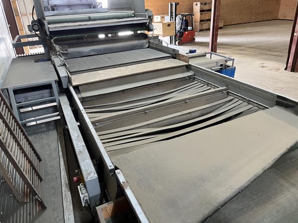 Grote foto total systems bercomex potveer 160 cm brede kistensorteerlijn voor bloembollen aardappels uien en agrarisch tuinbouw