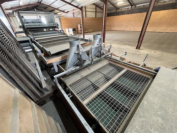 Grote foto total systems bercomex potveer 160 cm brede kistensorteerlijn voor bloembollen aardappels uien en agrarisch tuinbouw