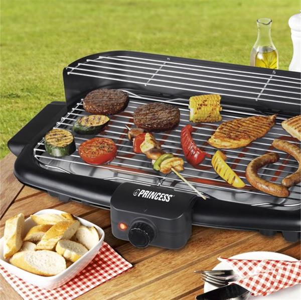 Grote foto princess 112247 elektrische barbecue bbq 47x28cm 2000w verpakking beschadigd tuin en terras buitenkeukens