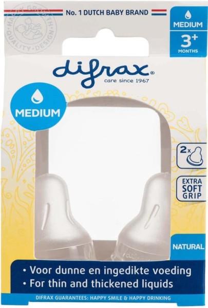 Grote foto flessenspeen natural medium 2st difrax kinderen en baby dekens en slaapzakjes