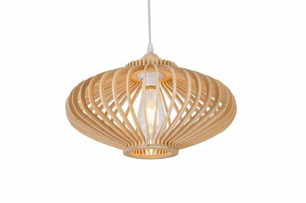 Grote foto hanglamp hout rond houtkleur 40 cm madera est copy huis en inrichting overige