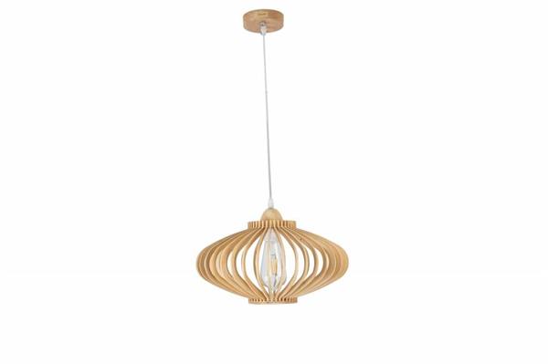 Grote foto hanglamp hout rond houtkleur 40 cm madera est copy huis en inrichting overige